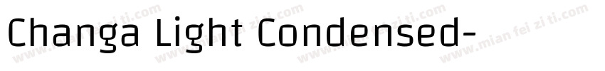 Changa Light Condensed字体转换
